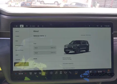 2025 Rivian R1S Adventure Dual Motor Large Pack/Adventure Dual Motor Max Pack z USA, uszkodzony, nr VIN 7PDSGBBAXSN064535